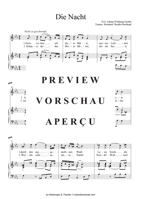 Produktgalerie: Seite 2 von 3 Die Nacht , , Klavier und Gesang