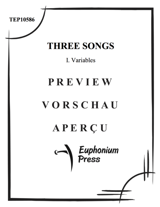 Product gallery: Page 2 of 21 Three Songs for Tuba , , (tuba + piano)