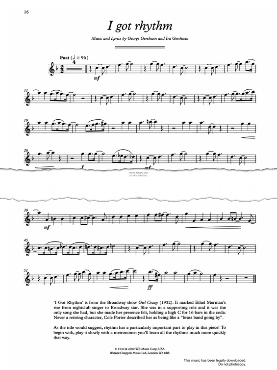 Produktgalerie: Seite 1 von 1 I Got Rhythm, George Gershwin, Flöte, Klavier