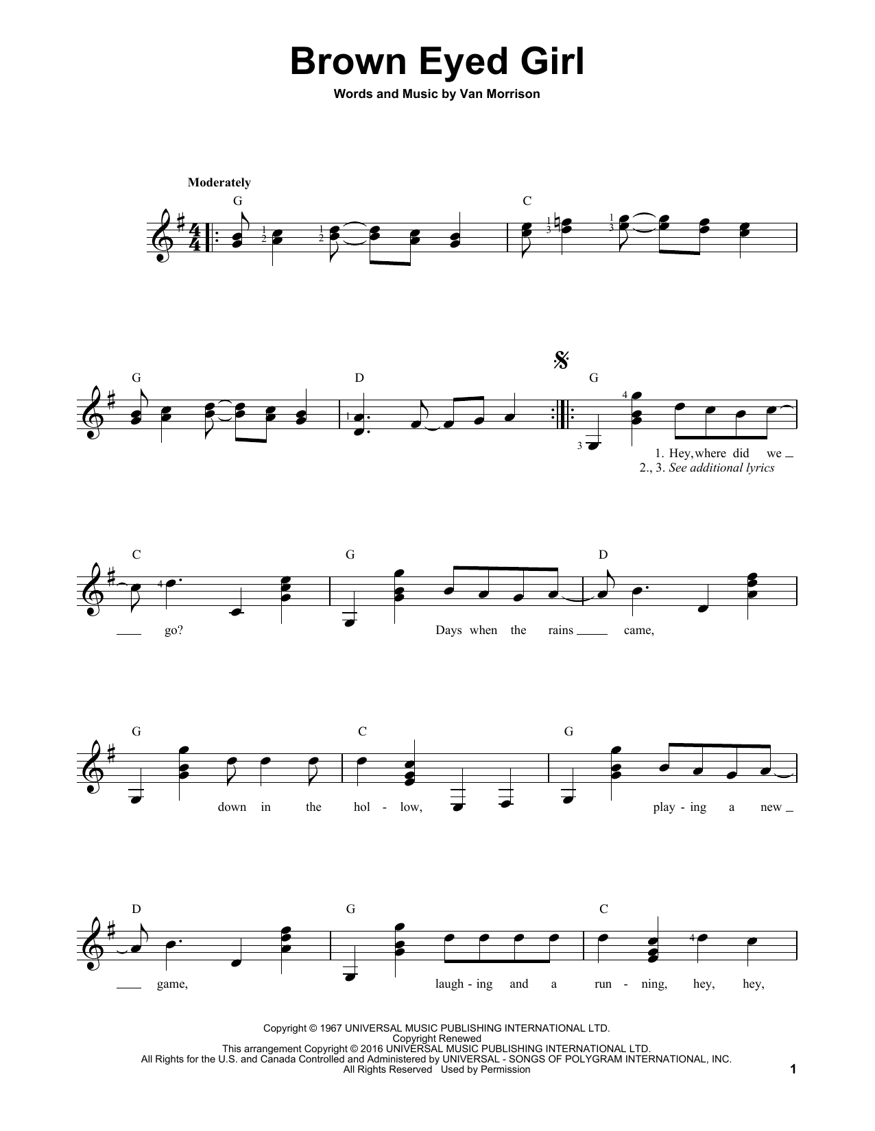 Product gallery: Page 1 of 1 Brown Eyed Girl, Van Morrison