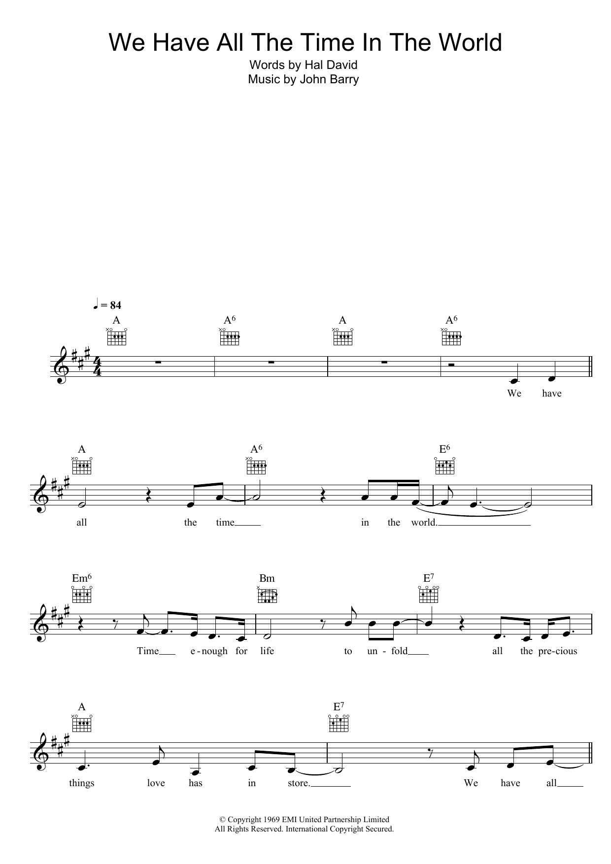 Produktgalerie: Seite 1 von 1 We Have All The Time In The World, Louis Armstrong, Melodieinstrument