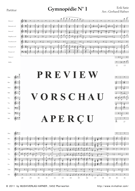 gallery: Gymnopedie No. 1, , (Großes Blasorchester)