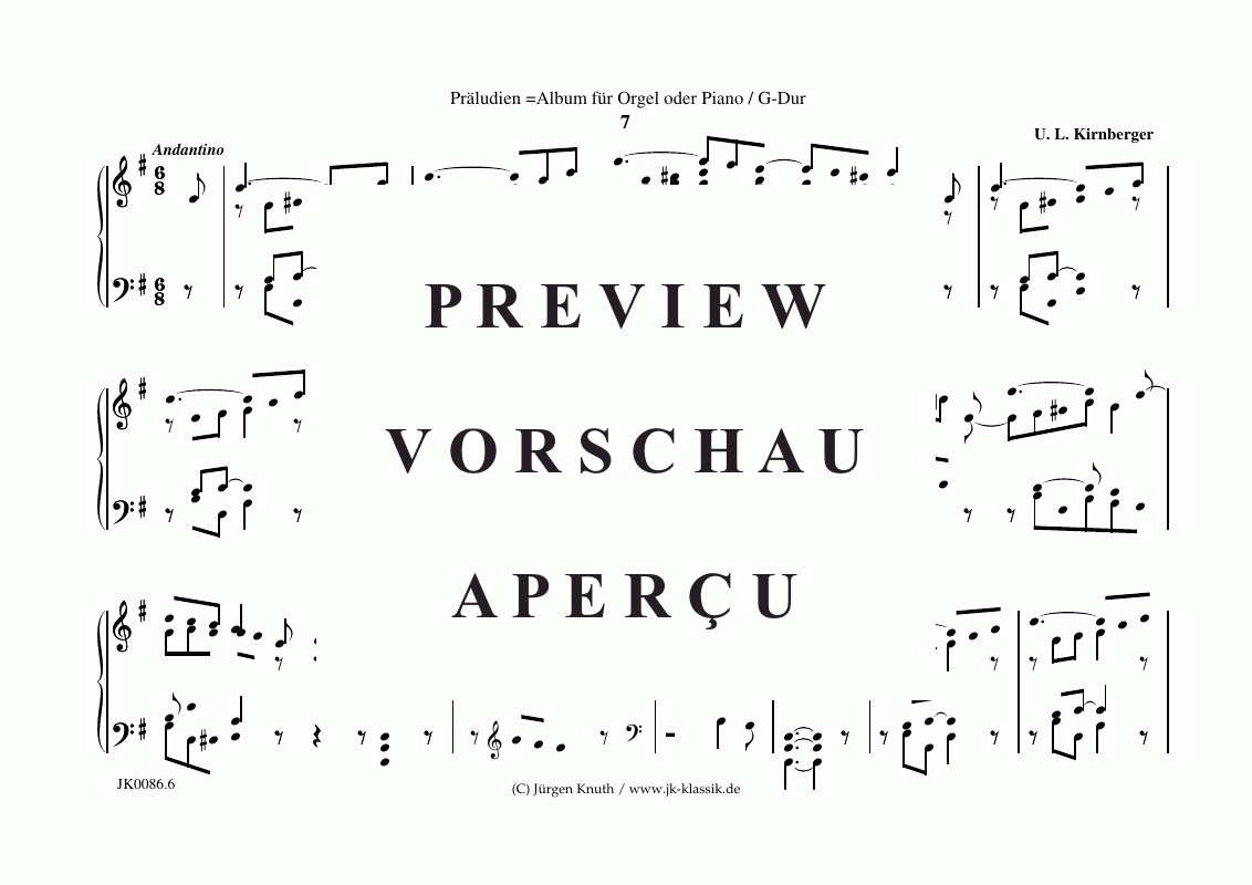 Product gallery: Page 7 of 11 Präludien G-Dur , , (organ/piano solo)