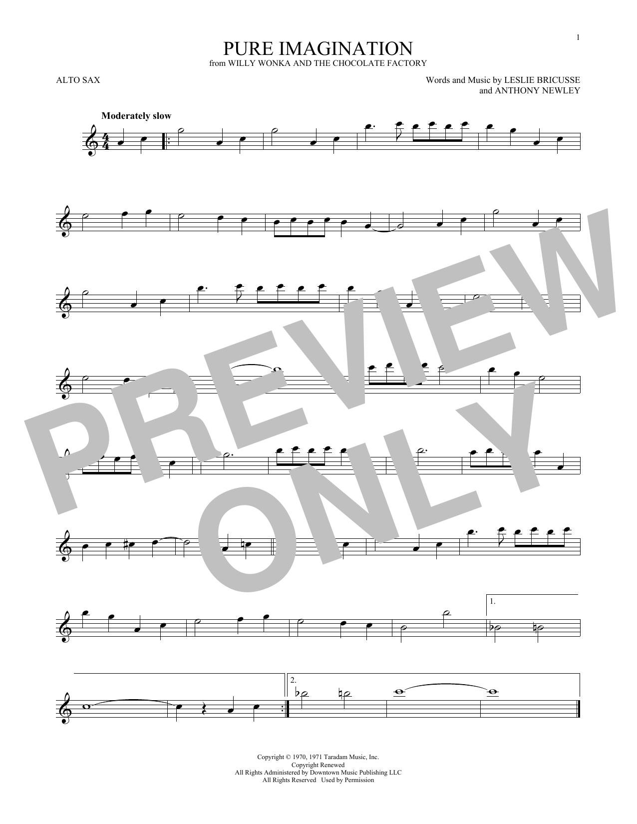 Product gallery: Page 1 of 1 Pure Imagination, Leslie Bricusse