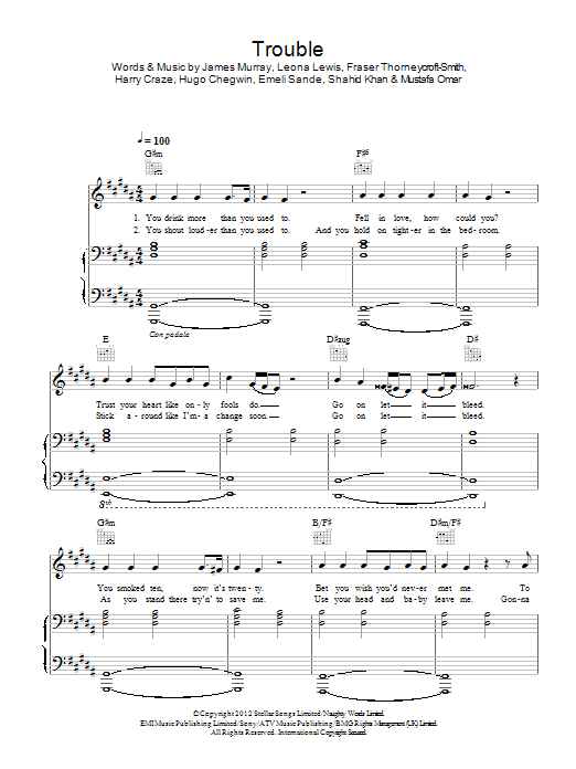 Product picture to: Trouble (piano acoustic version)