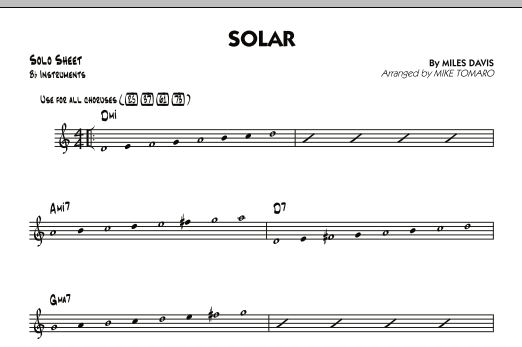Produktgalerie: Seite 1 von 1 Solar - Bb Solo Sheet, Mike Tomaro