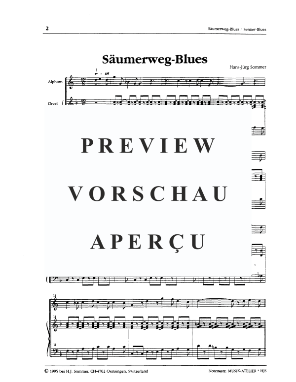 Product gallery: Page 4 of 7 Säumerweg Blues, Op. 181, , Alphorn In F and Piano