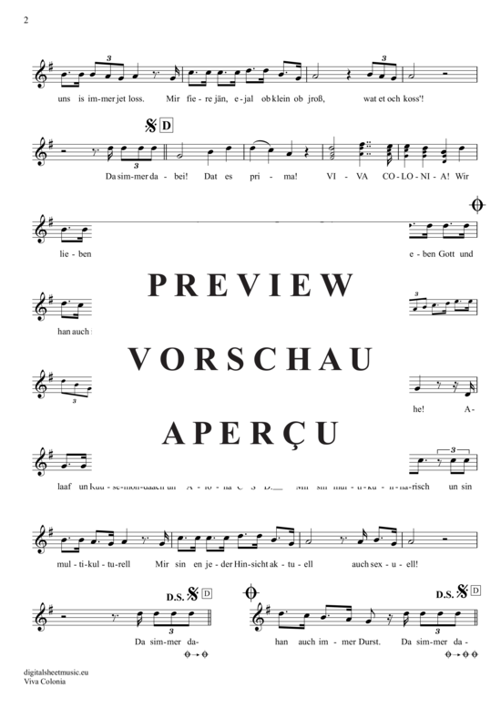 Produktgalerie: Seite 3 von 4 Viva Colonia , Höhner, (Oboe)