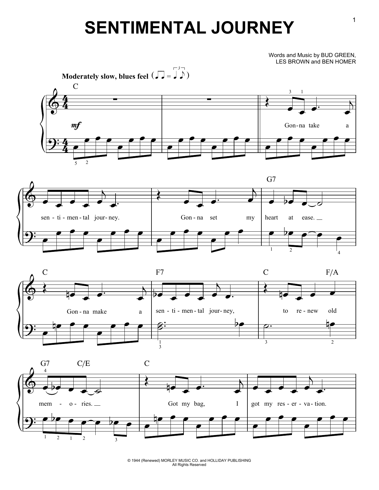 Produktbild zu: Sentimental Journey