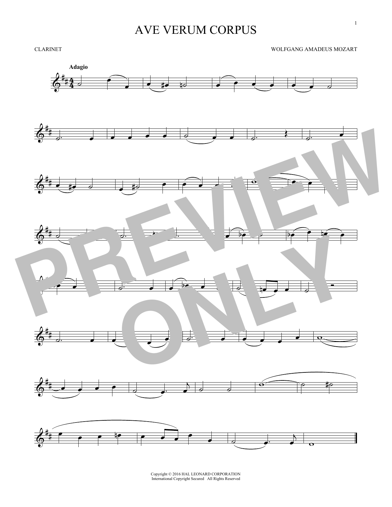 Product gallery: Page 1 of 1 Ave Verum Corpus, K618 (Jesu, Word Of God Incarnate), Wolfgang Amadeus Mozart