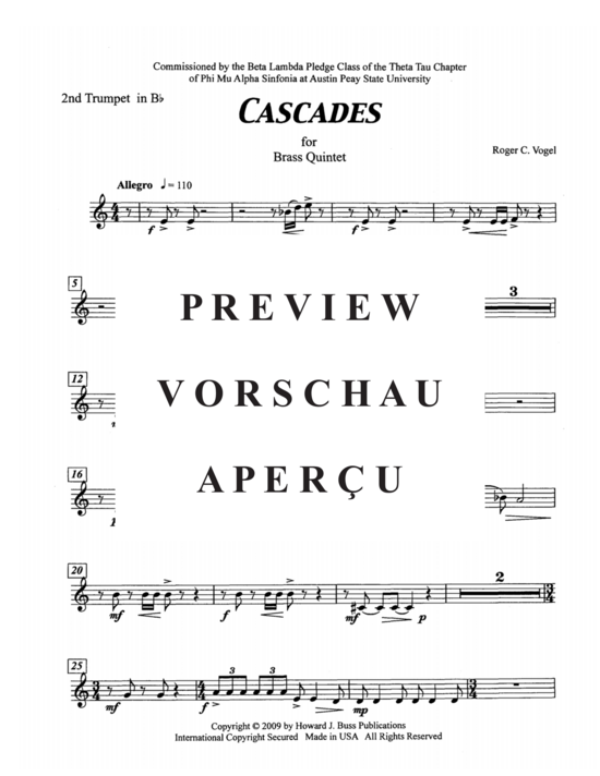 Produktgalerie: Seite 17 von 21 Cascades , , (Blechbläserquintett)