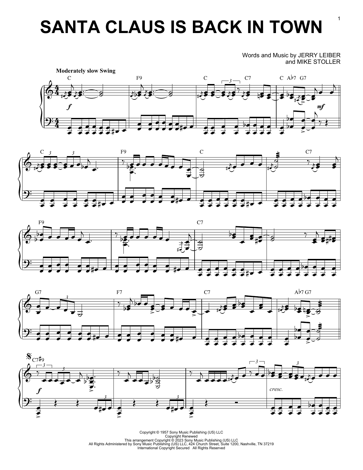 Produktgalerie: Seite 1 von 1 Santa Claus Is Back In Town [Boogie Woogie version] (arr. Brent Edstrom), Elvis Presley, Klavier