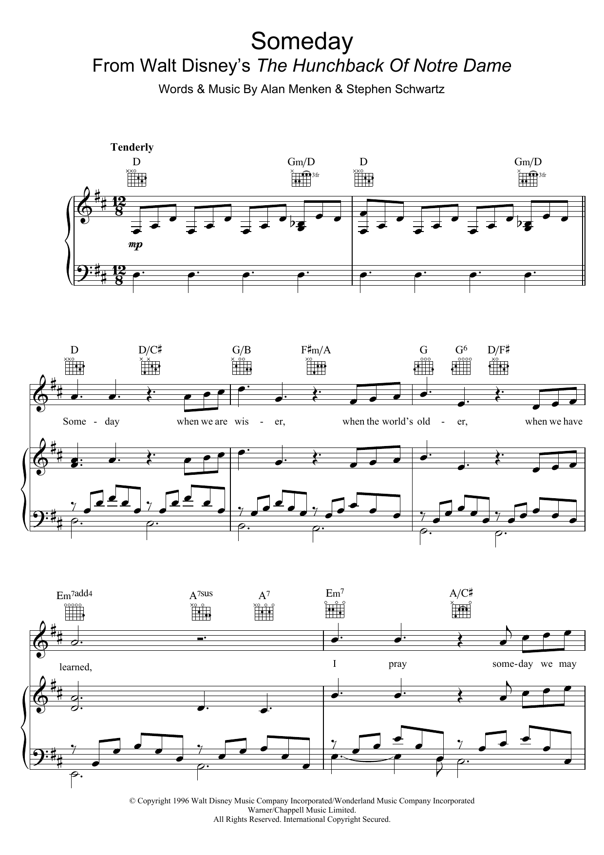 Produktbild zu: Someday (from The Hunchback Of Notre Dame)