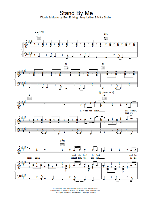 Produktgalerie: Seite 1 von 1 Stand By Me, Ben E. King, Gesang, Gitarre, Klavier