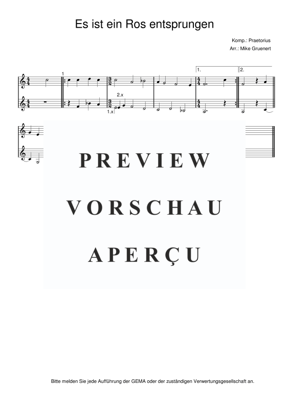 gallery: Deutsche Weihnachtslieder, , 15 Duette für 2 Trompeten oder Instrumente in B