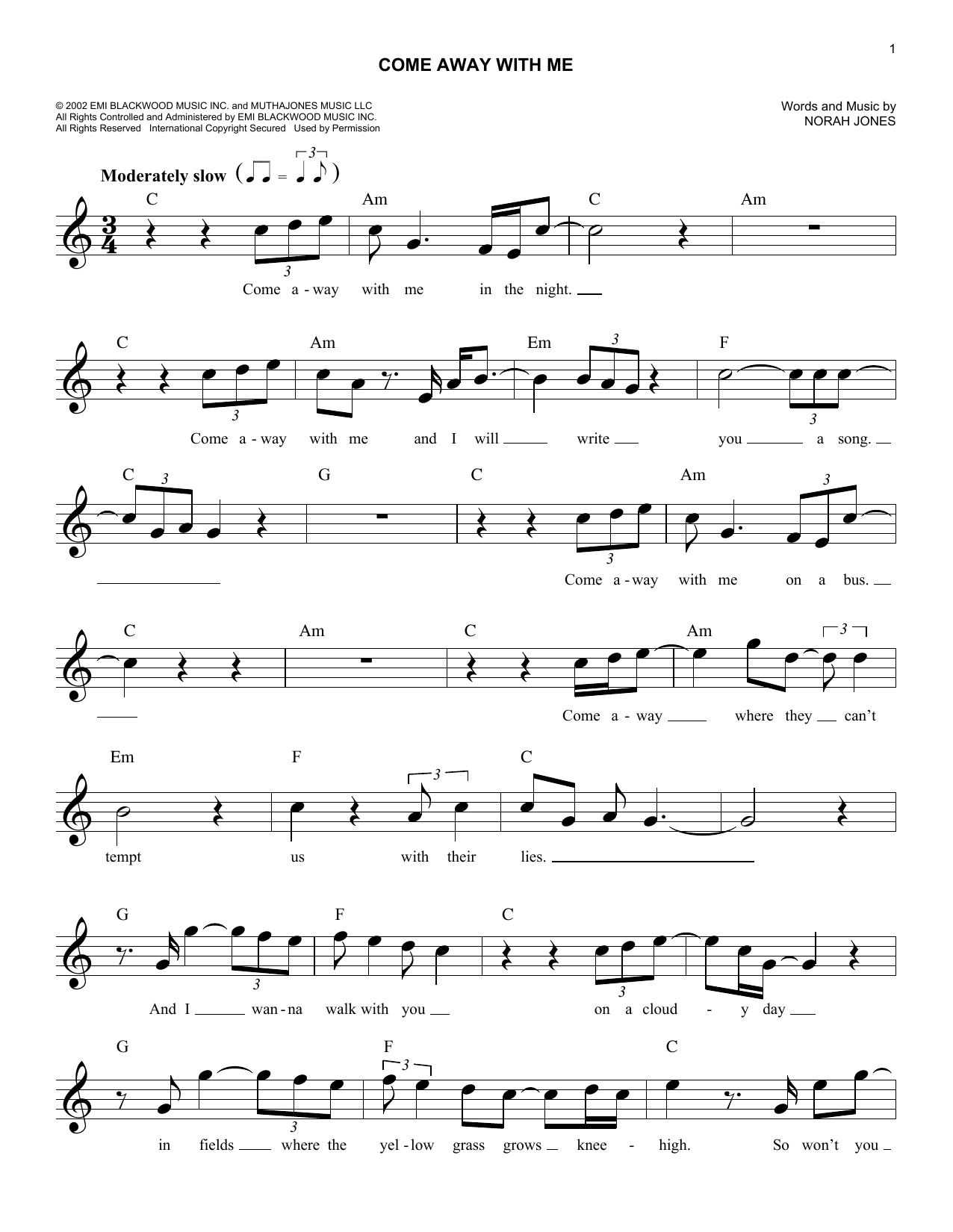 Product picture to:  Come Away With Me - Norah Jones