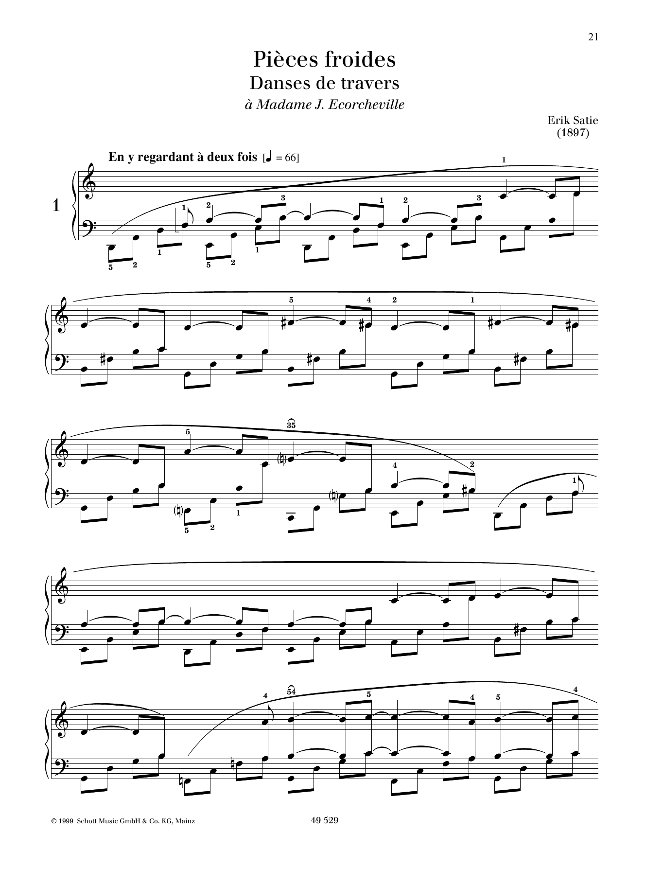 Product gallery: Page 1 of 1 Danse de travers No. 1, Erik Satie