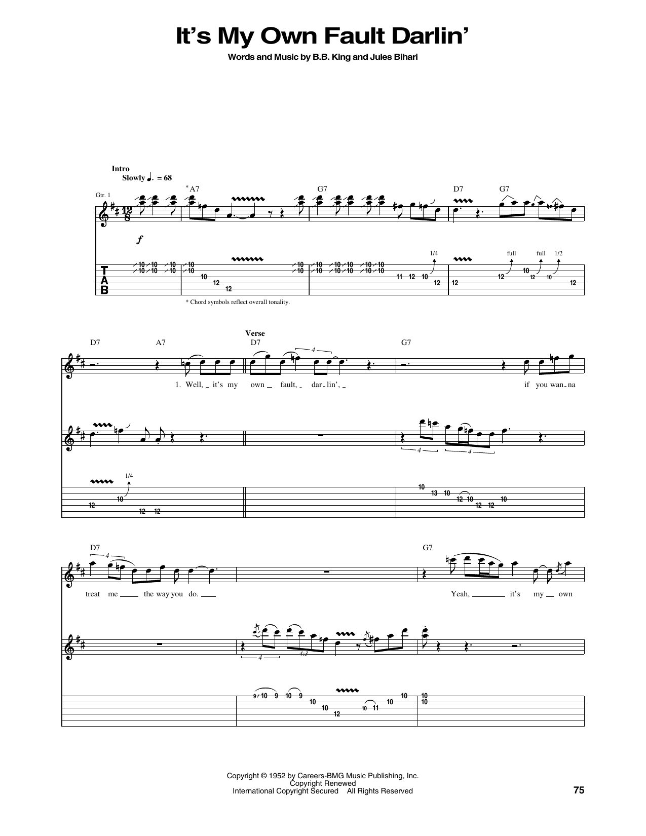 Product gallery: Page 1 of 1 It's My Own Fault Darlin', B.B. King