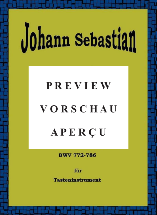 gallery: 15 zweistimmige Inventionen BWV 772-786 , , (Klavier/Cembalo/Orgel Solo)