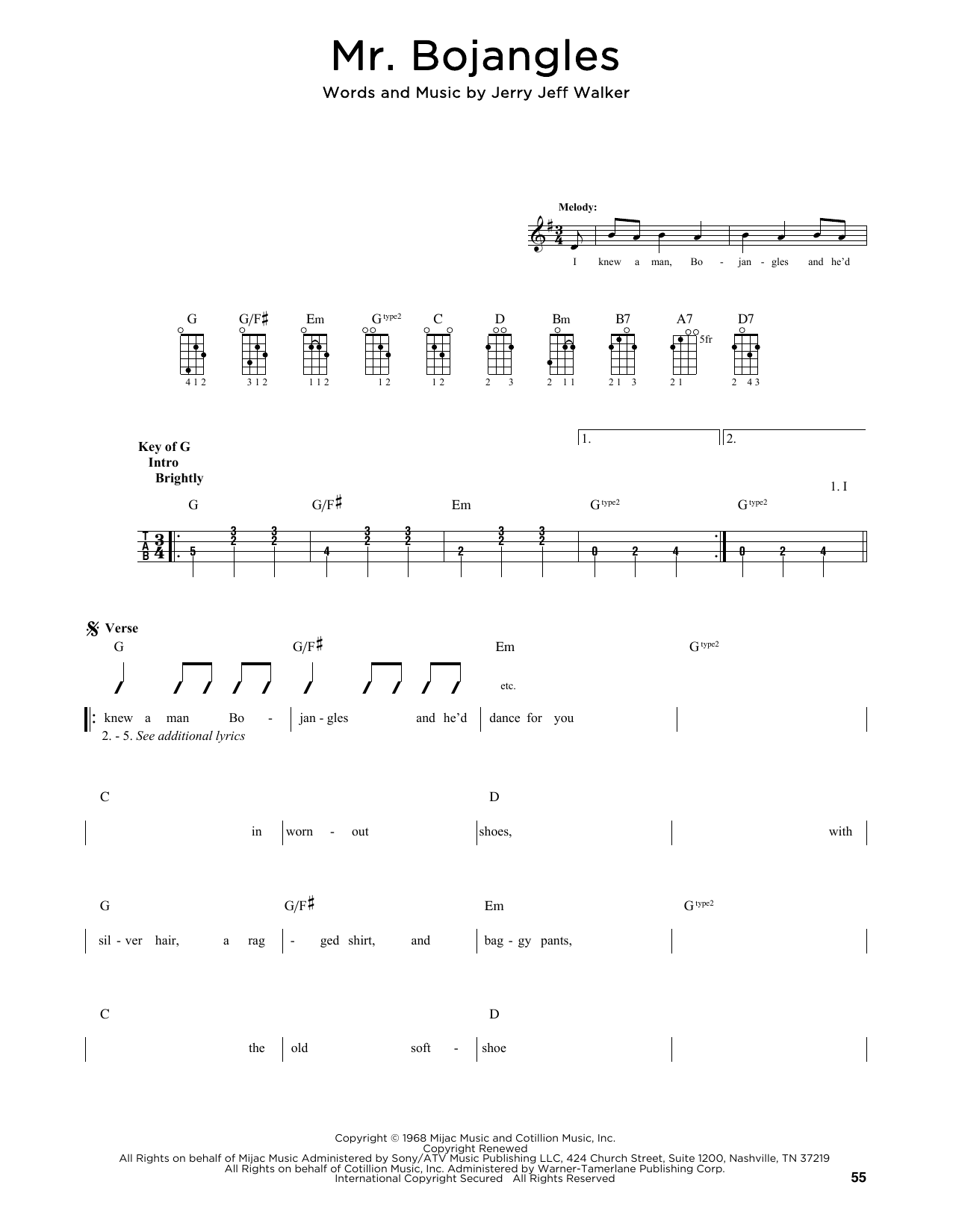 Produktgalerie: Seite 1 von 1 Mr. Bojangles (arr. Fred Sokolow), Sammy Davis Jr.