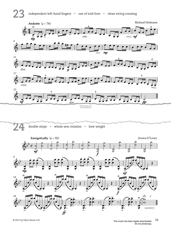 Produktgalerie: Seite 1 von 1 Study No.24 Energetically (from '80 Graded Studies For Violin Book One'), Jessica O'Leary, Violine