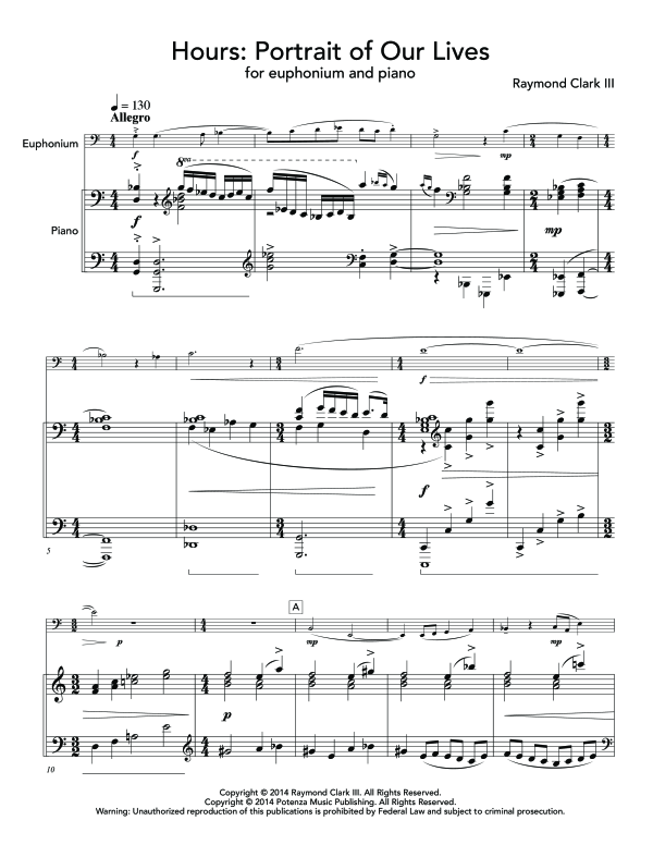 Product gallery: Page 1 of 11 Hours: Portrait of our Lives, , (euphonium and piano)
