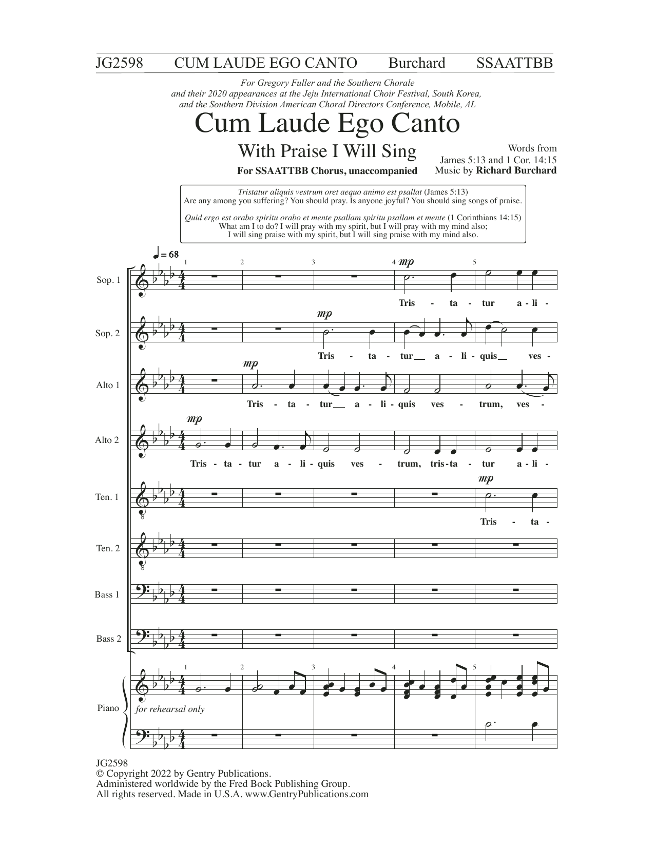 Produktbild zu: Cum Laude Ego Canto (With Praise I Will Sing)