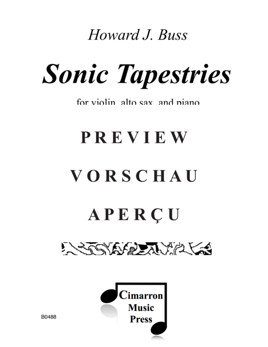 Product gallery: Page 2 of 21 Sonic Tapestries , , (violin, alto saxophone and piano)