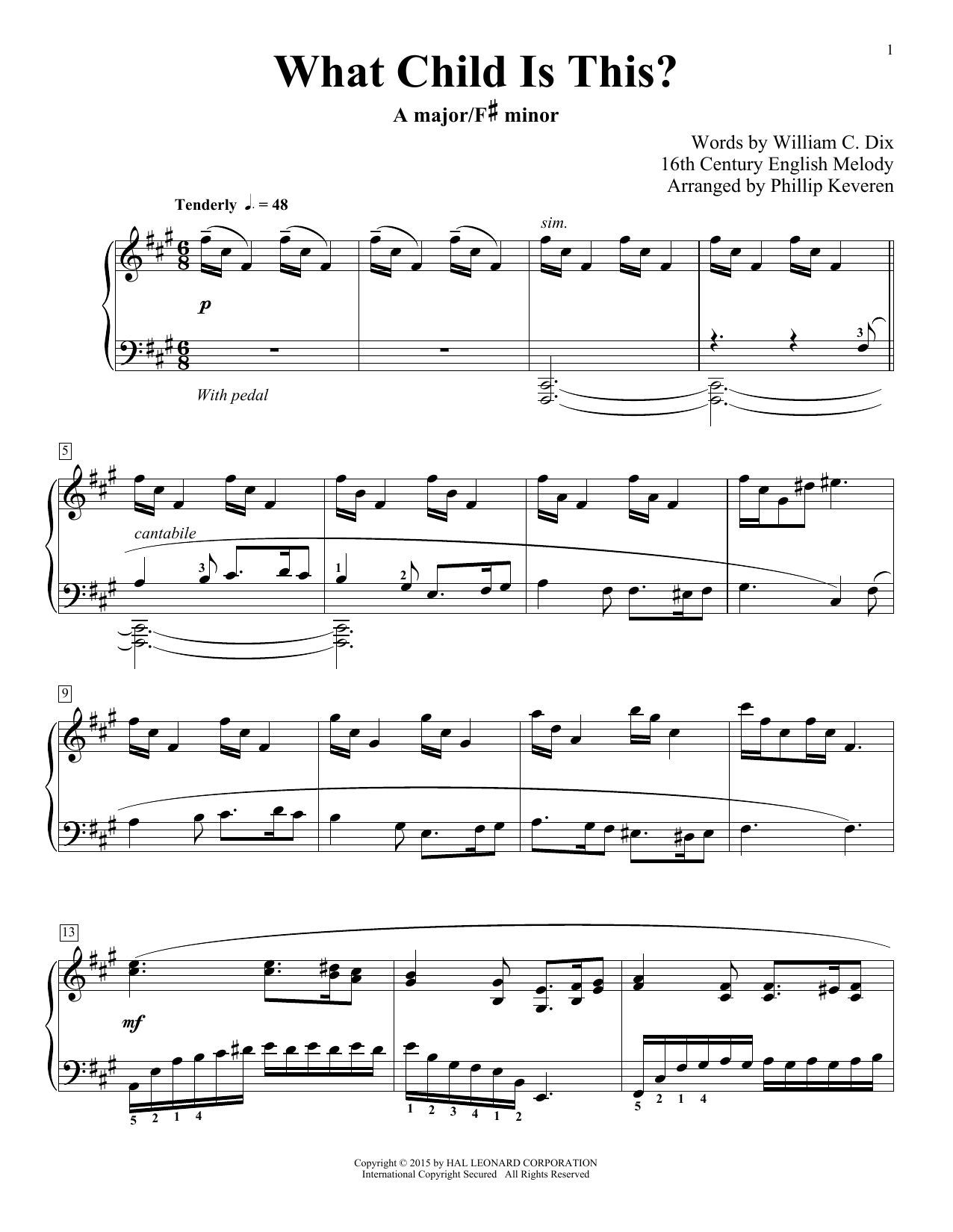 Produktbild zu: What Child Is This? (arr. Phillip Keveren)