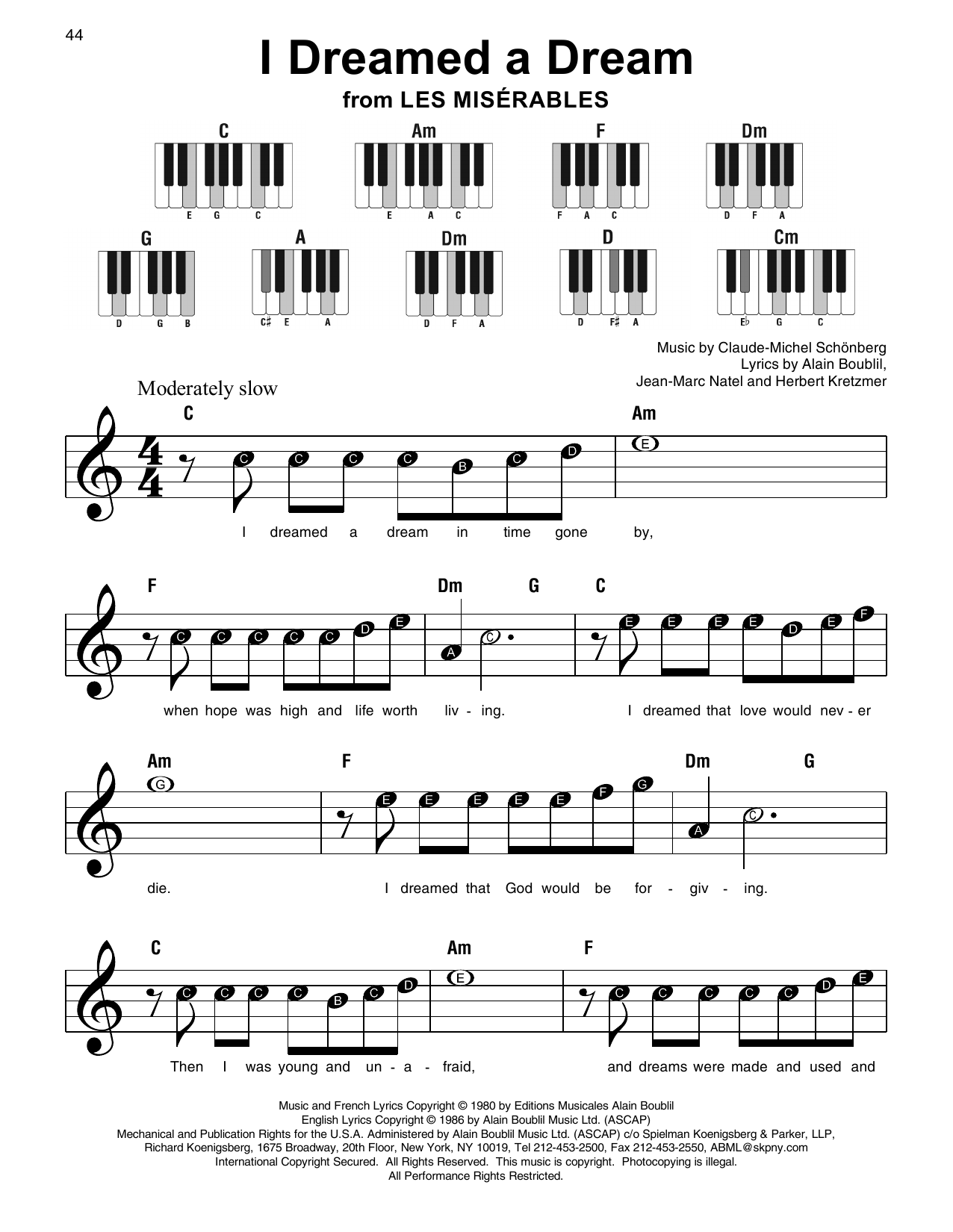 Produktbild zu: I Dreamed A Dream (from Les Miserables)