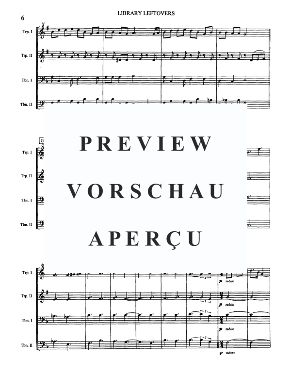 Produktgalerie: Seite 8 von 11 Library Leftovers, , Blechbläserquartett