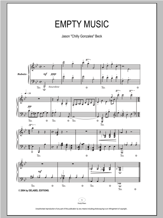 Product gallery: Page 1 of 1 Empty Music, Chilly Gonzales