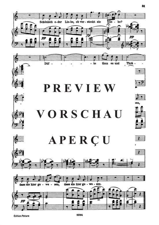 Product gallery: Page 3 of 3 Dass sie hier gewesen! D.775, , High Voice and Piano