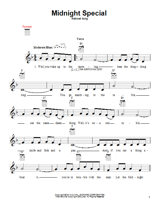 Product gallery: Page 1 of 1 Midnight Special, Railroad Song