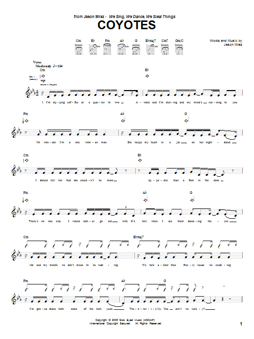 Product gallery: Page 1 of 1 Coyotes, Jason Mraz