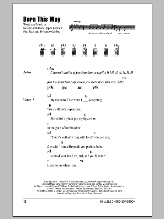 Product gallery: Page 1 of 1 Born This Way, Lady Gaga