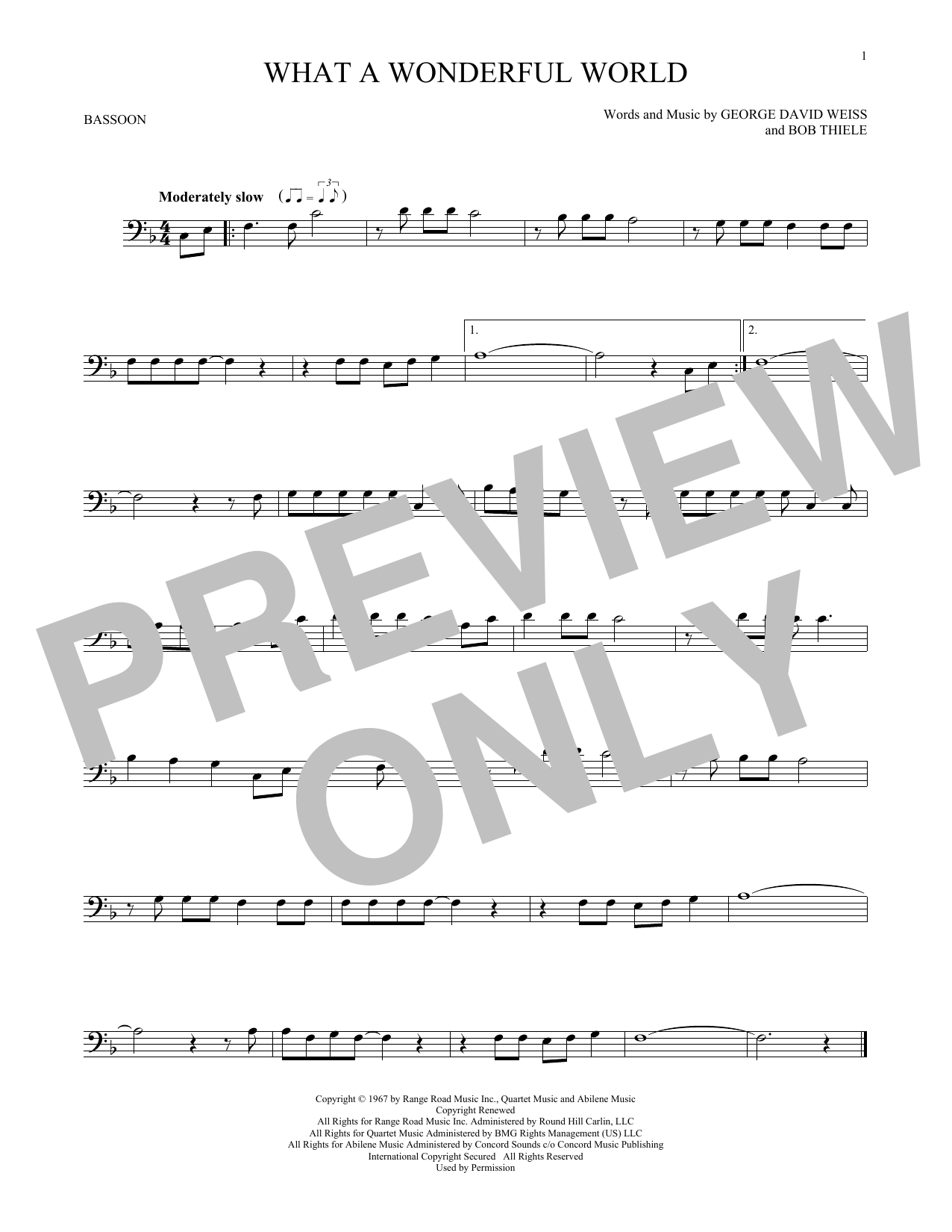 Produktgalerie: Seite 1 von 1 What A Wonderful World, Louis Armstrong, Fagott