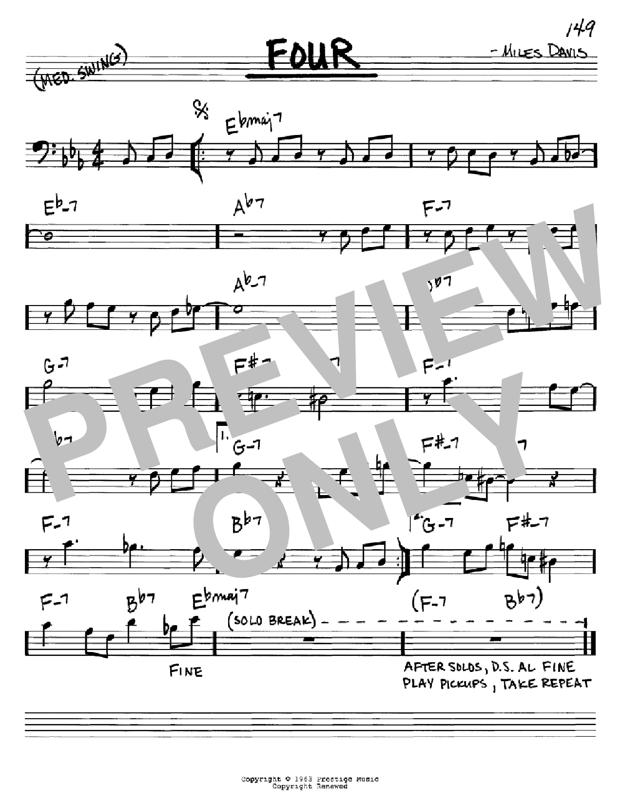 Product picture to:  Four - Miles Davis