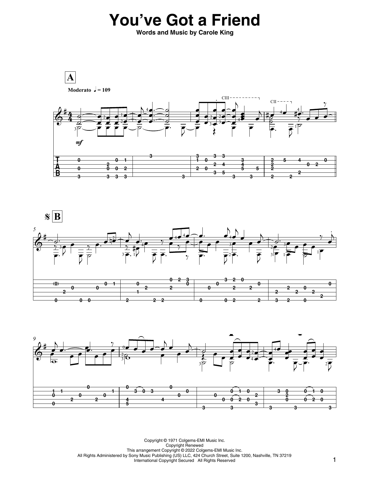 Produktbild zu: You've Got A Friend (arr. David Jaggs)