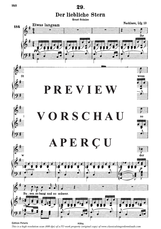 gallery: Der liebliche Stern D.861 , , (Gesang hoch + Klavier)