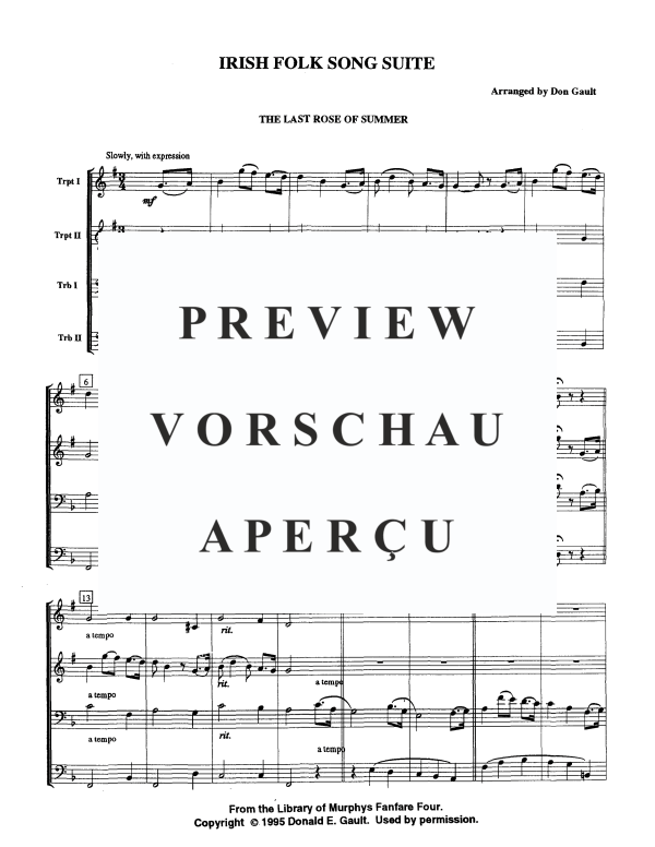 Produktgalerie: Seite 3 von 11 Irish Folk Song Suite, , Blechbläser Quartett