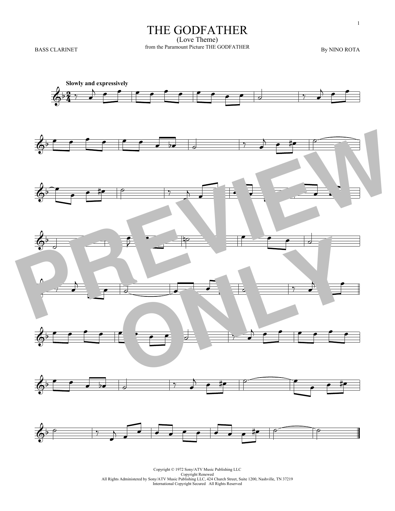 Product gallery: Page 1 of 1 The Godfather (Love Theme), Nino Rota