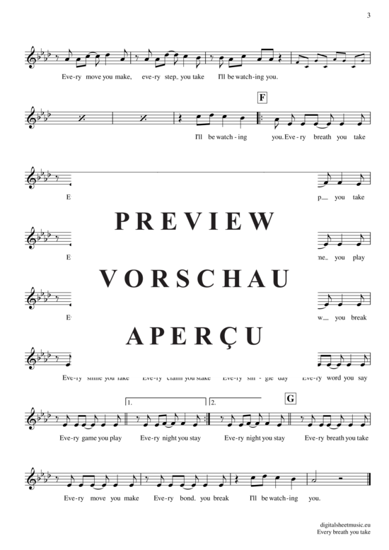 Produktgalerie: Seite 4 von 4 Every breath you take , Police, The, (Oboe)
