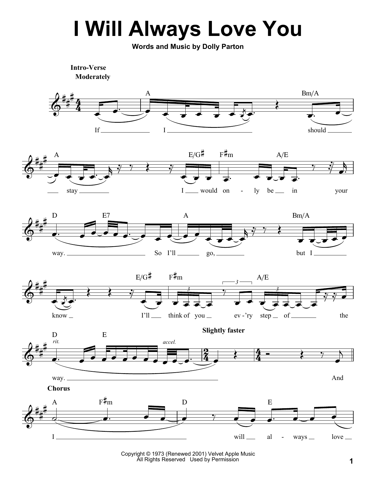 Produktbild zu: I Will Always Love You