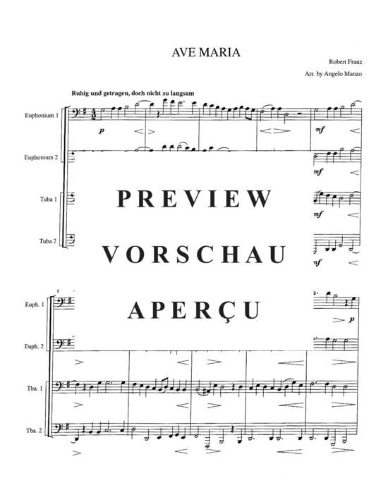 Product gallery: Page 3 of 10 Ave Maria , , (Tuba Quartett EETT)