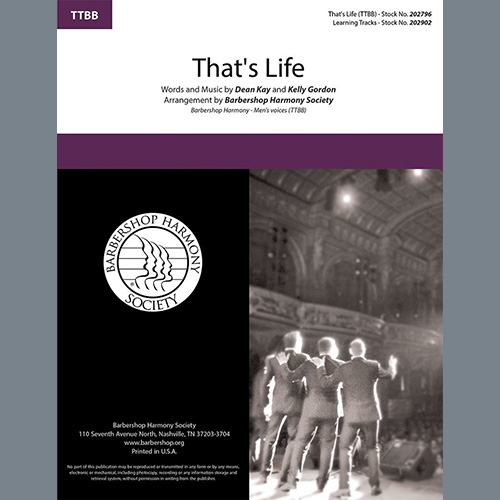 cover: That's Life (arr. Barbershop Harmony Society), , Chor