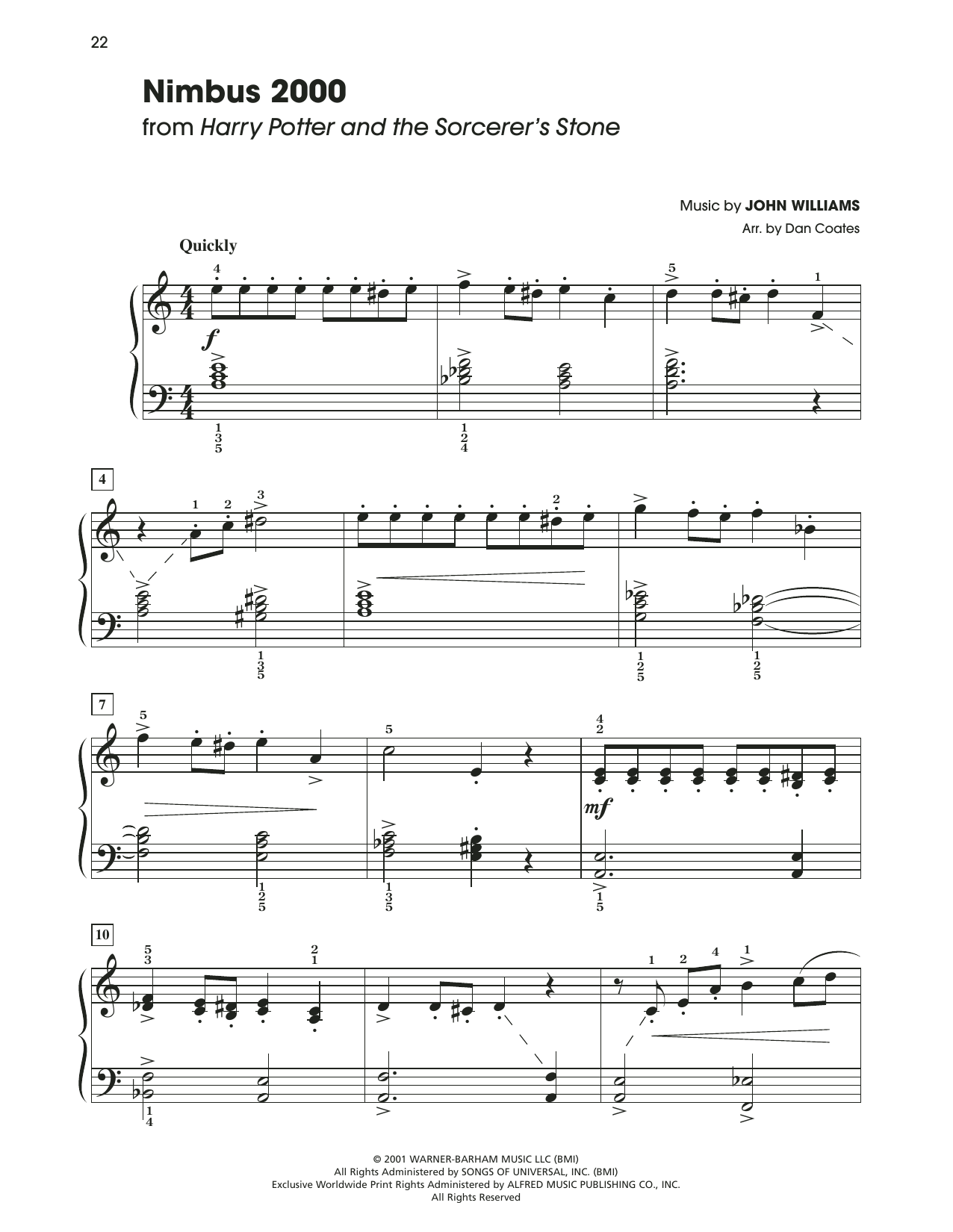Produktbild zu: Nimbus 2000 (from Harry Potter) (arr. Dan Coates)
