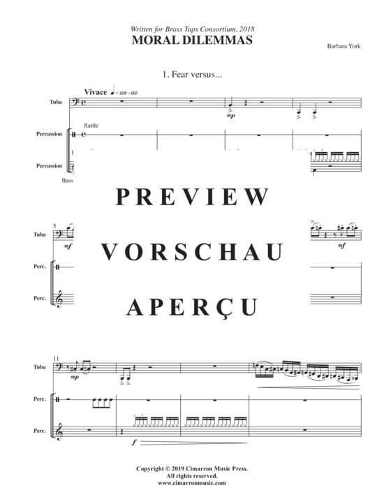 Product gallery: Page 3 of 21 Moral Dilemmas , , (Duet for tuba + percussion)