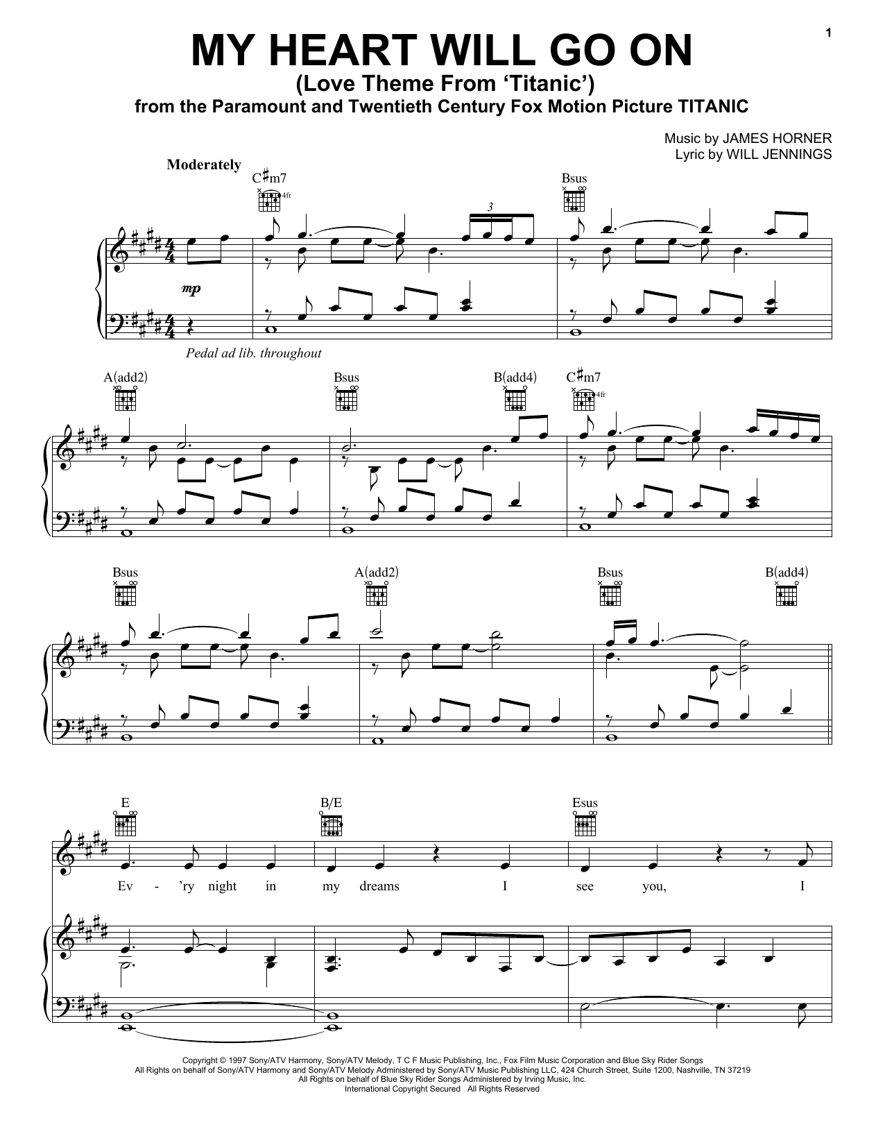Product picture to: My Heart Will Go On (Love Theme From 'Titanic')