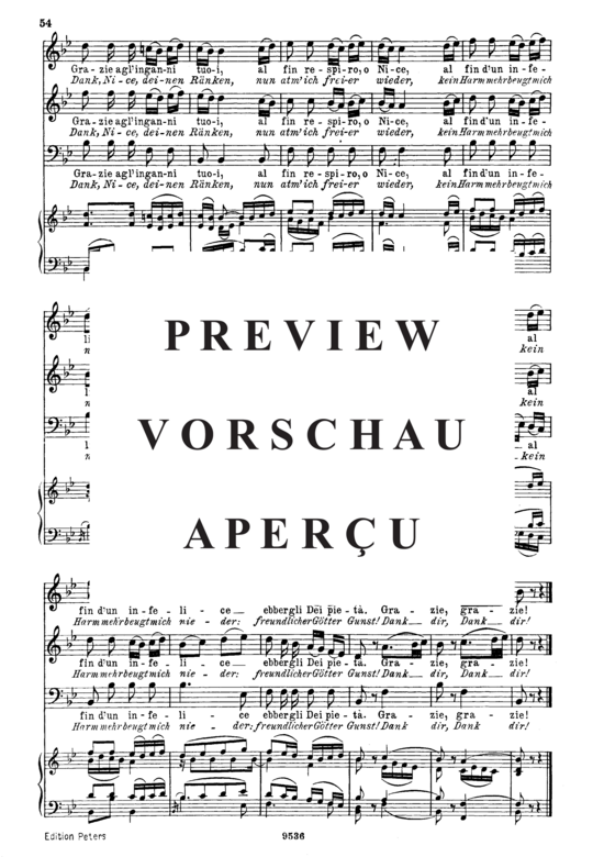 gallery: Grazie agl´ inganni tuoi, K.532 (Terzett) , ,  (Gesang hoch + Klavier)